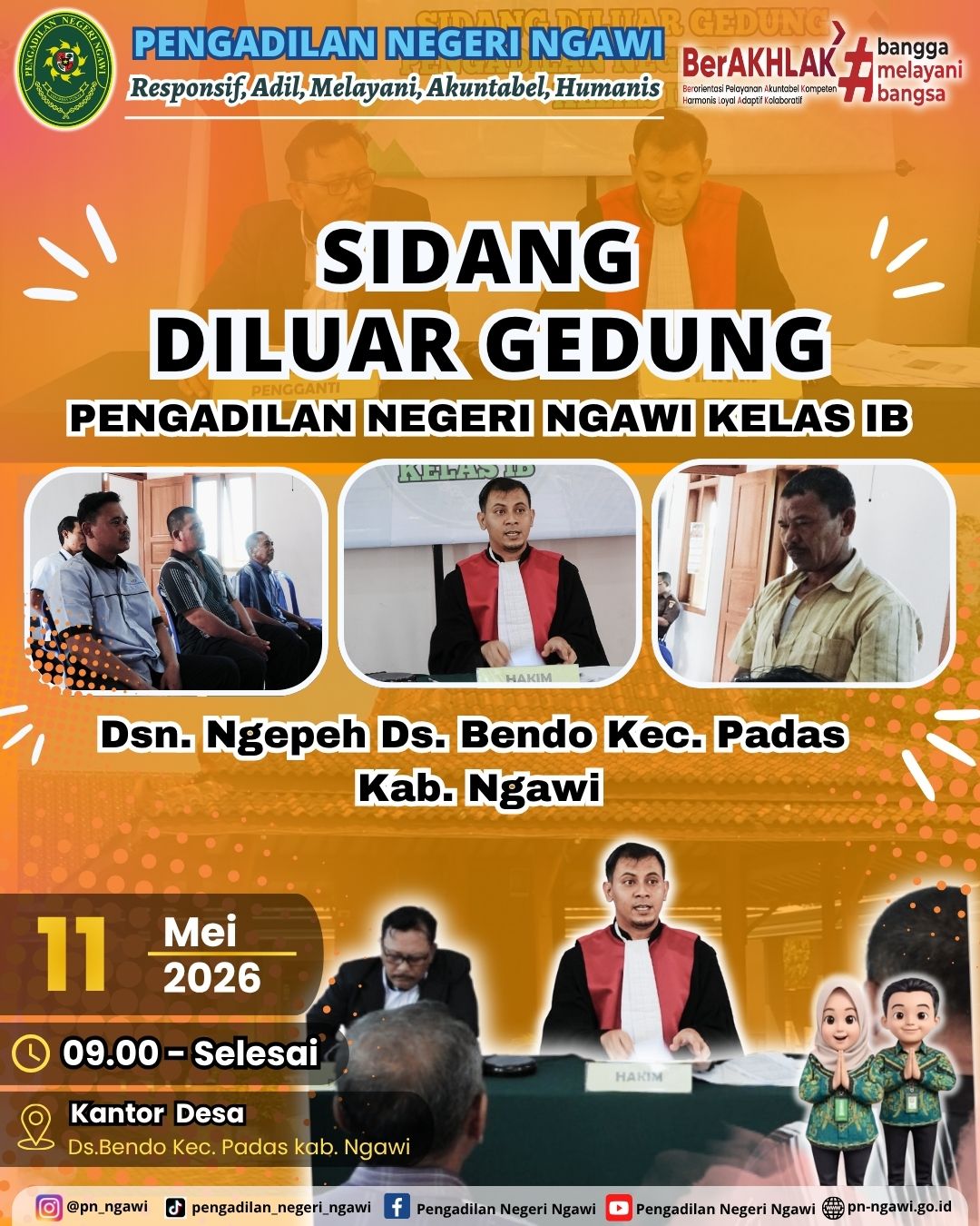 sdang di luar gedung no 62 ds Bendo padas