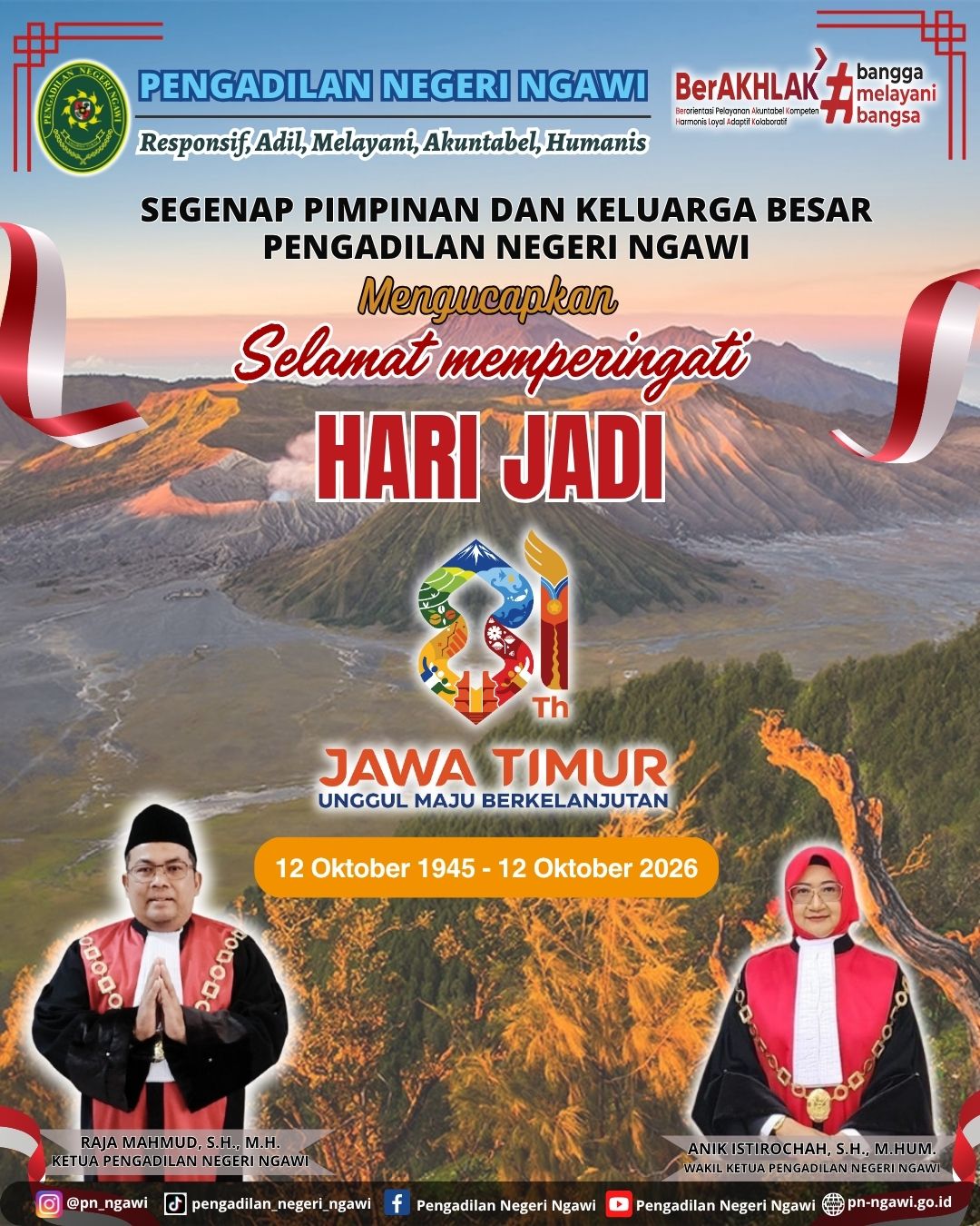 ucapan hari jadi jawa timur