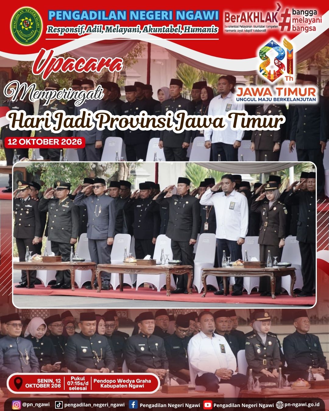 upacara hari jadi prov jatim 1