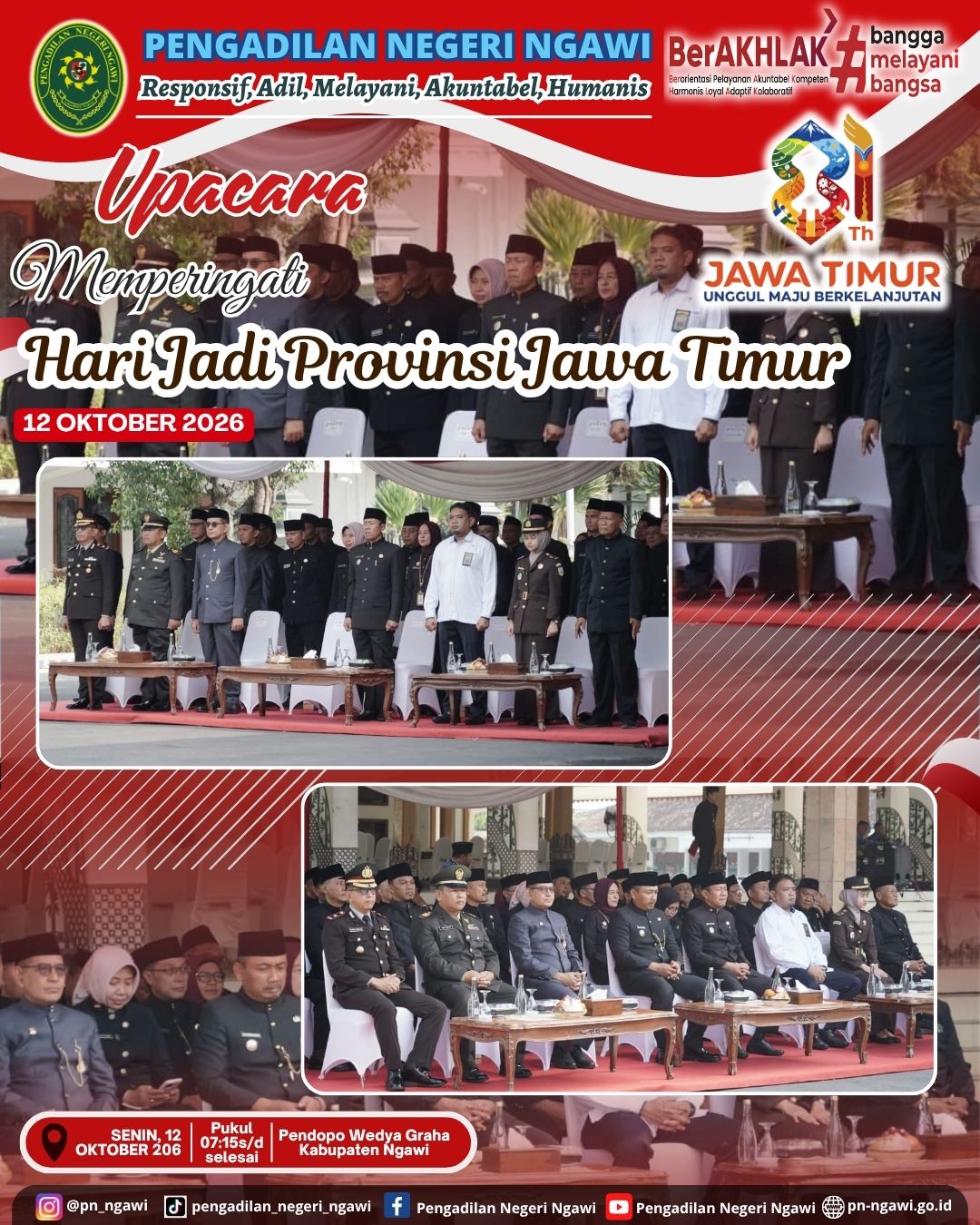 upacara hari jadi prov jatim 2